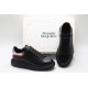 Alexander McQueen Oversized Sneaker Curve Tech Black Silver Red