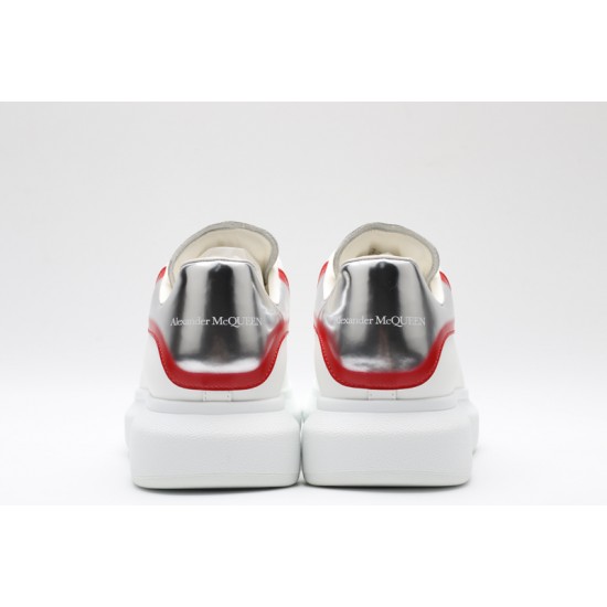 Alexander McQueen Oversized Sneaker Curve Tech White Silver Red