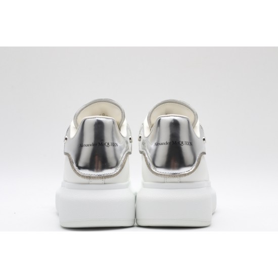 Alexander McQueen Oversized Sneaker White Silver