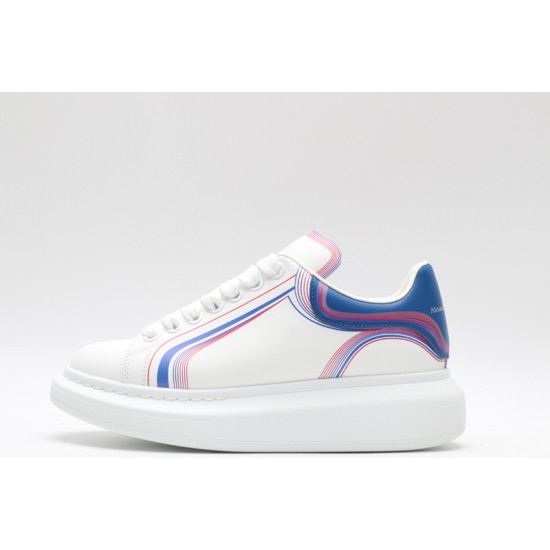 Alexander McQueen Oversized Sneaker Curve Tech White Blue Pink