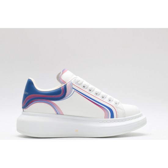 Alexander McQueen Oversized Sneaker Curve Tech White Blue Pink