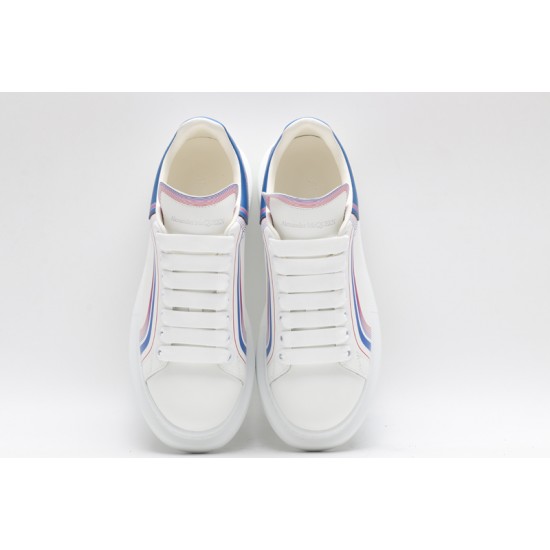 Alexander McQueen Oversized Sneaker Curve Tech White Blue Pink