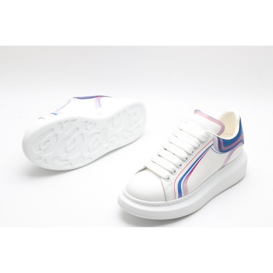 Alexander McQueen Oversized Sneaker Curve Tech White Blue Pink