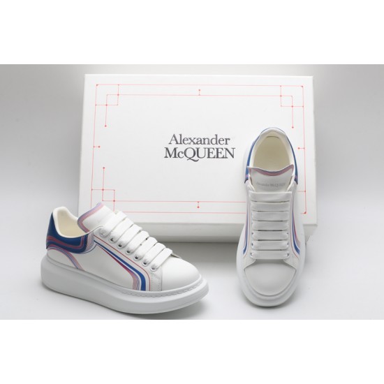 Alexander McQueen Oversized Sneaker Curve Tech White Blue Pink