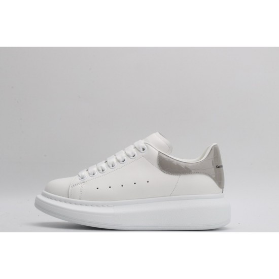 Alexander McQueen Oversized White Grey Crocodile