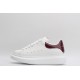 Alexander McQueen Oversized White BurgundyCrocodile