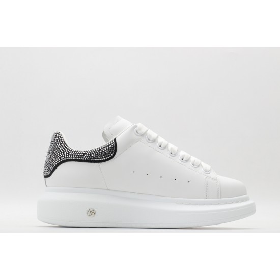 Alexander McQueen Oversized Sneaker White Black Crystals