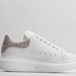 Alexander McQueen Oversized Sneaker White Brown Cedar