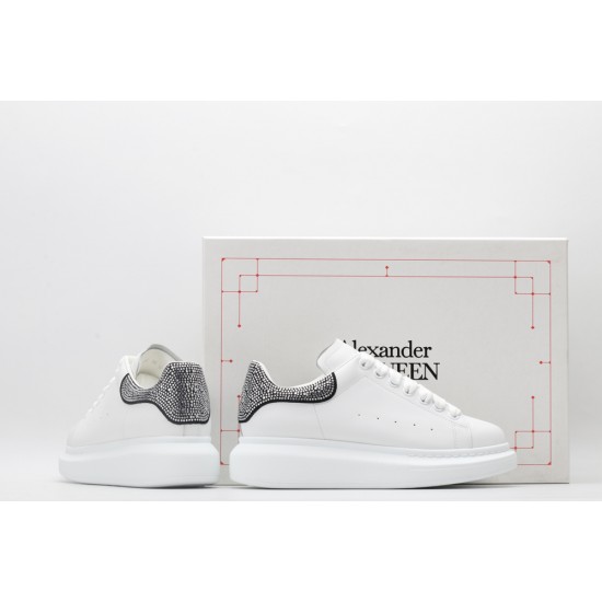 Alexander McQueen Oversized Sneaker White Black Crystals