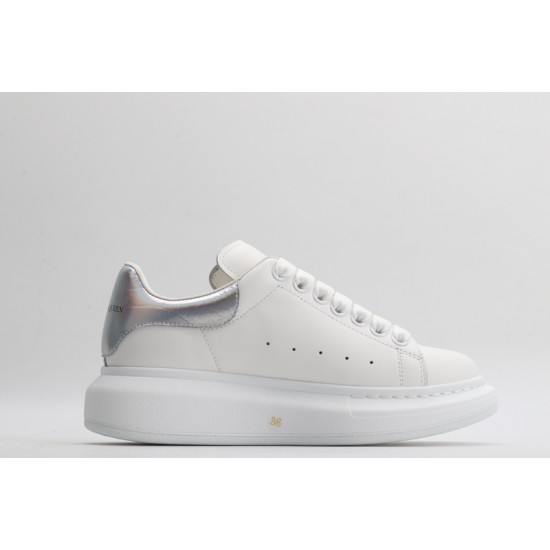 Alexander McQueen Oversized Sneaker White Silver Cedar