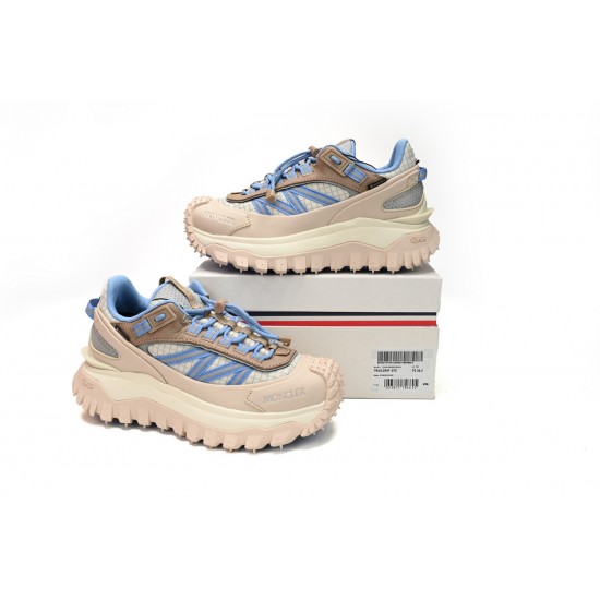 Moncler Trailgrip Gore-Tex Sneakers Beige UNC Blue