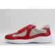 Prada America’s Cup Original Low-top Sneakers Red Mesh Leather