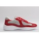 Prada America’s Cup Original Low-top Sneakers Red Mesh Leather