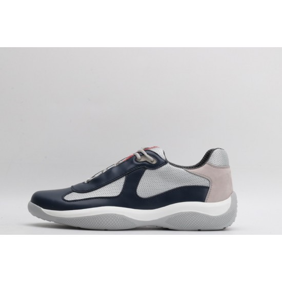 Prada America’s Cup Original Low-top Sneakers Navy Mesh Grey