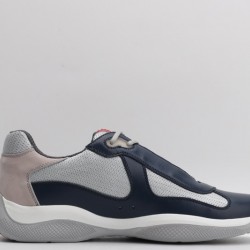 Prada America’s Cup Original Low-top Sneakers Navy Mesh Grey