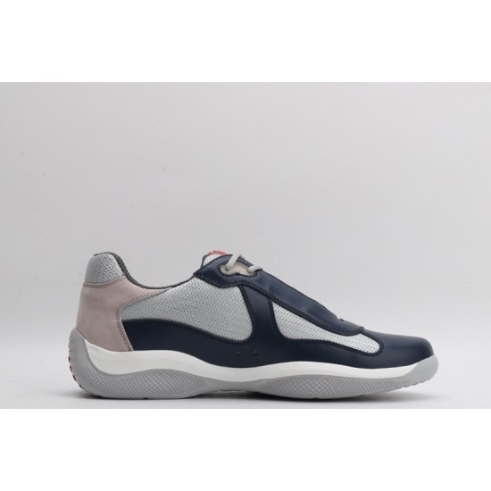 Prada America’s Cup Original Low-top Sneakers Navy Mesh Grey