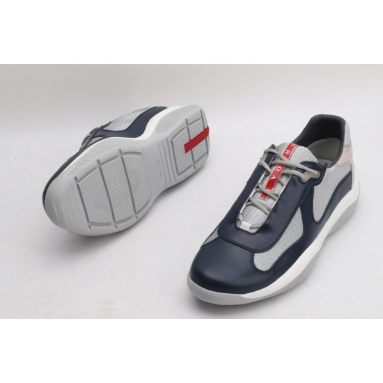 Prada America’s Cup Original Low-top Sneakers Navy Mesh Grey