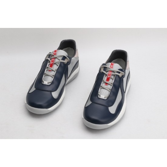 Prada America’s Cup Original Low-top Sneakers Navy Mesh Grey