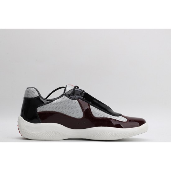 Prada America’s Cup Original Low-top Sneakers Grape Patent Black