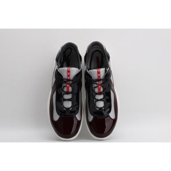 Prada America’s Cup Original Low-top Sneakers Grape Patent Black