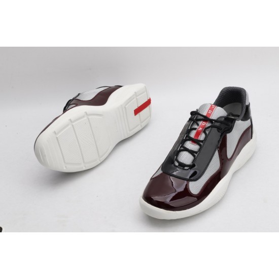 Prada America’s Cup Original Low-top Sneakers Grape Patent Black