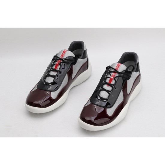 Prada America’s Cup Original Low-top Sneakers Grape Patent Black