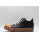 Rick Owens Luxor Low-Top Leather Sneakers Black Brown