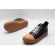 Rick Owens Luxor Low-Top Leather Sneakers Black Brown