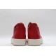 Rick Owens Luxor Low-Top Leather Sneakers Red