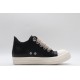 Rick Owens Luxor Low-Top Leather Sneakers Black Milk