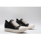 Rick Owens Luxor Low-Top Leather Sneakers Black Milk