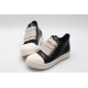 Rick Owens Luxor Low-Top Leather Sneakers Black Milk