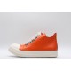 Rick Owens Luxor Low-Top Leather Sneakers Orange Milk