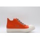 Rick Owens Luxor Low-Top Leather Sneakers Orange Milk