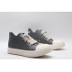 Rick Owens Luxor Low-Top Leather Sneakers Grey