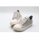 Rick Owens Luxor Low-Top Leather Sneakers Cool Grey