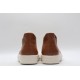 Rick Owens Luxor Low-Top Leather Sneakers Brown