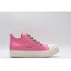 Rick Owens Luxor Low-Top Leather Sneakers Pink