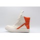 Rick Owens Geobasket Sneakers White Orange