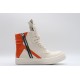 Rick Owens Geobasket Sneakers White Orange