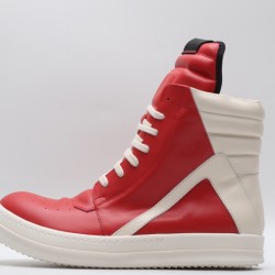 Rick Owens Geobasket Sneakers Red