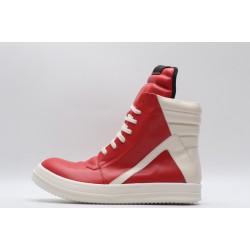 Rick Owens Geobasket Sneakers Red