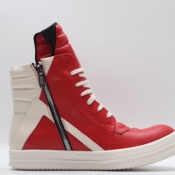 Rick Owens Geobasket Sneakers Red