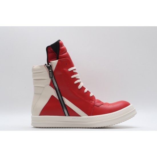 Rick Owens Geobasket Sneakers Red