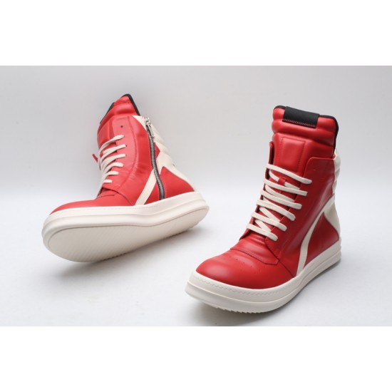 Rick Owens Geobasket Sneakers Red