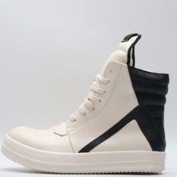 Rick Owens Geobasket Sneakers Milk Black