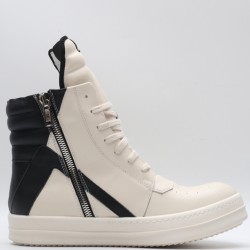 Rick Owens Geobasket Sneakers Milk Black