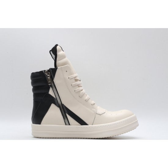 Rick Owens Geobasket Sneakers Milk Black