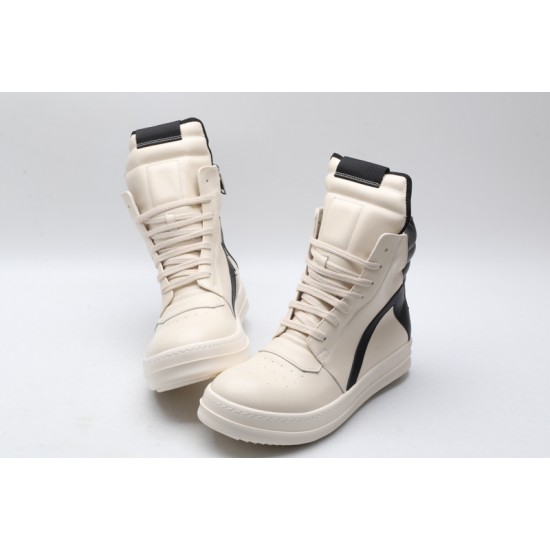 Rick Owens Geobasket Sneakers Milk Black