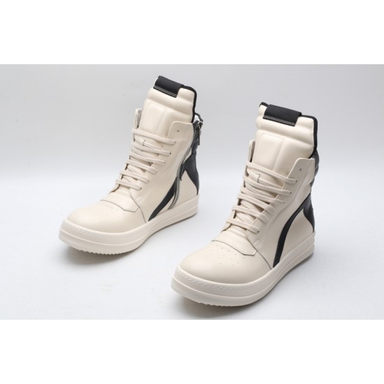 Rick Owens Geobasket Sneakers Milk Black